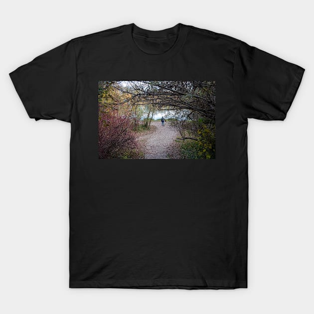 Passage between the trees with a person in distance T-Shirt by KargacinArt